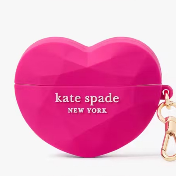 Kate Spade Pink AirPod Pro Heart Case - Picture 1 of 4